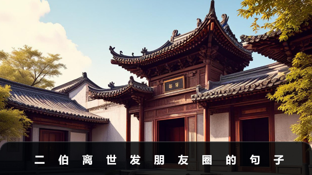 二伯离世发朋友圈的句子