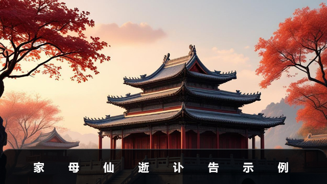 家母仙逝讣告怎么写